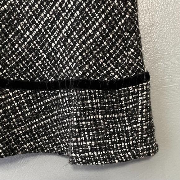 Gap Fits Small Black White Tweed Skirt Academia Career Flare School Preppy Y2K - Picture 3 of 11